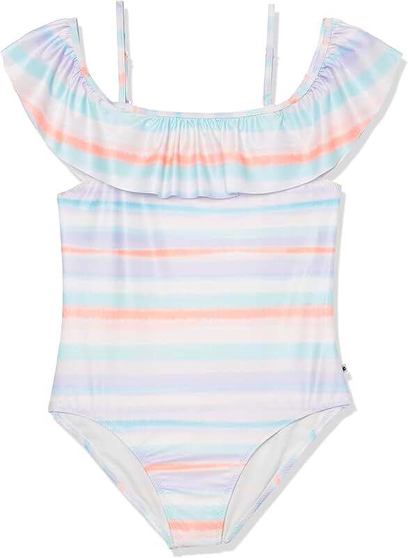 Girls' Blue UPF 50+ Quick Dry Bikini Swimsuit 8-10