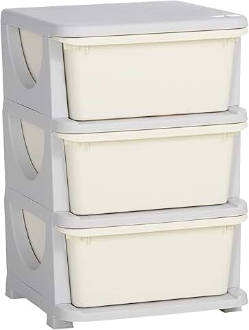 Three-Tier Kids Storage Unit with Drawers