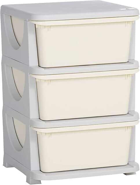 Three-Tier Kids Storage Unit with Drawers