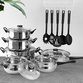 17-Piece Kitchen Cookware and Utensil Set