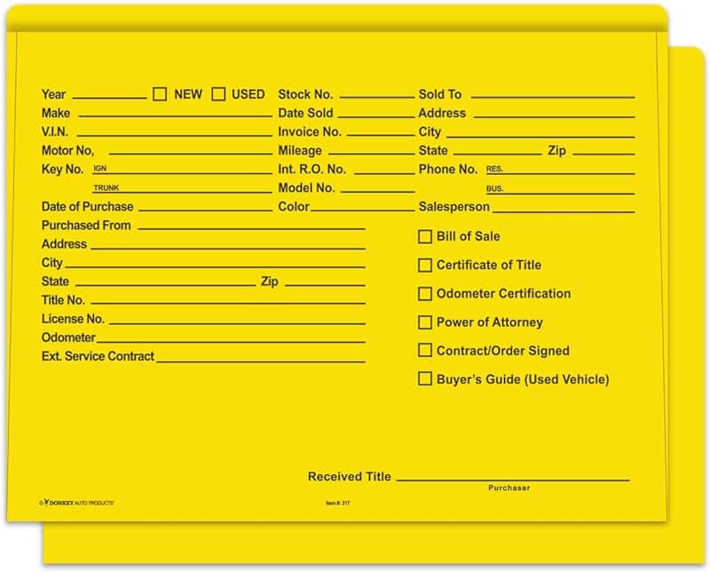 Yellow Heavy Duty Deal Jackets, 100 Pack