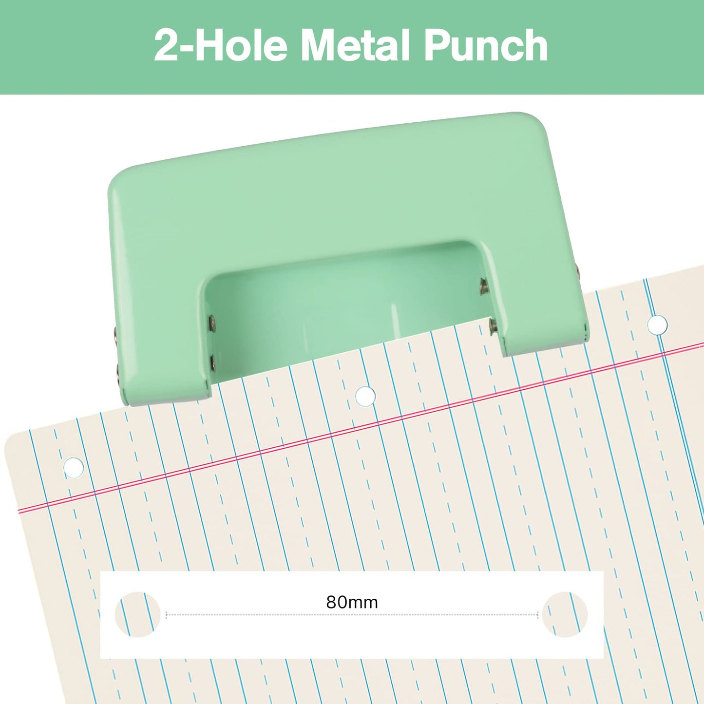 Dual Hole Puncher 10 Sheet Capacity Office Supplies