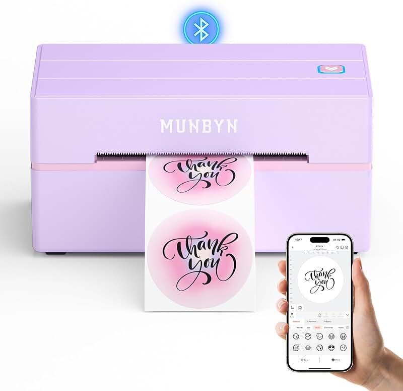 Wireless Bluetooth Thermal Label Printer for Shipping