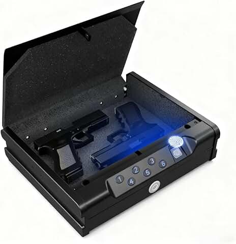 Fast Fingerprint and Voice Gun Safe for Home and Car