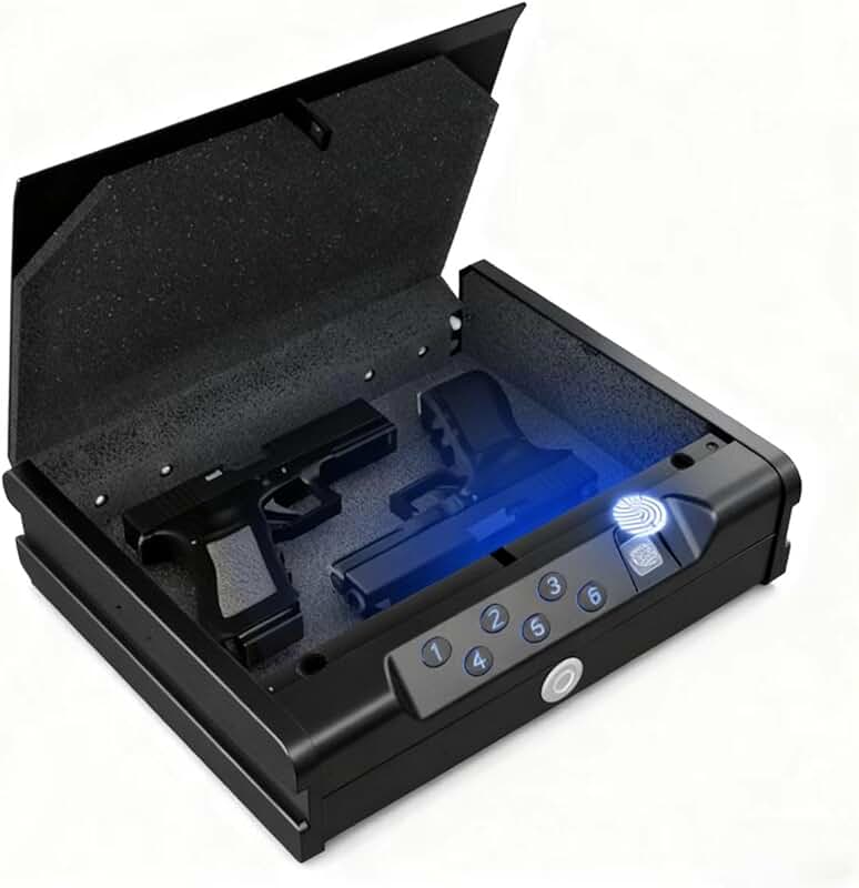Fast Fingerprint and Voice Gun Safe for Home and Car
