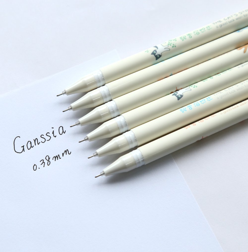 Colorful Cats Gel Pen Set, 6 Pieces