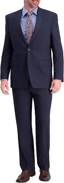 Men's dark navy stretch suit coat, size 38 regular