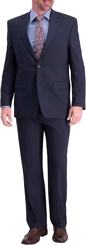 Men's dark navy stretch suit coat, size 40 regular