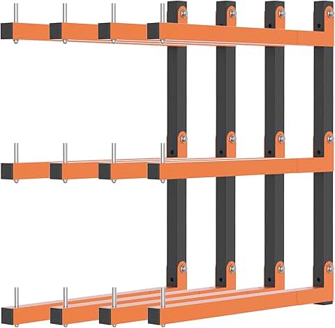 Heavy Duty 6-Level Wall Mount Lumber Storage Racks (4 Pack)