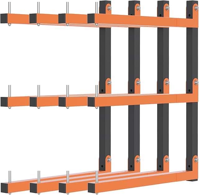 Heavy Duty 6-Level Wall Mount Lumber Storage Racks (4 Pack)
