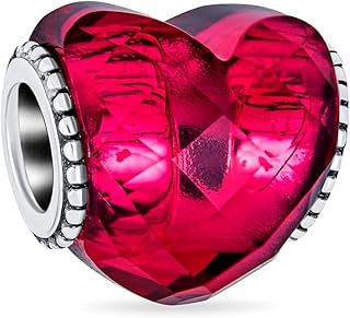 Personalized Love Heart Charm with Pink CZ and Flower Design