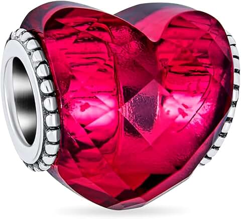 Personalized Love Heart Charm with Pink CZ and Flower Design