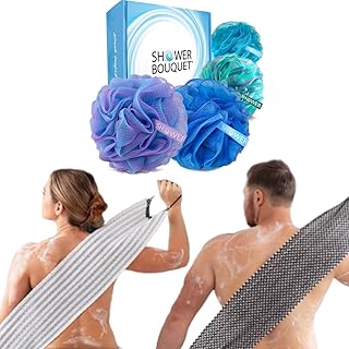 Extra Large Bath Sponges and Exfoliating Towels Pack