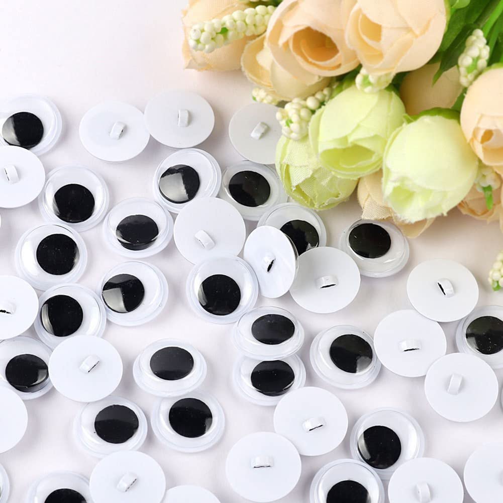 100 Pieces Plastic Wiggle Buttons for Sewing and Crafts