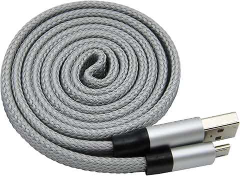 3 Foot Silver USB to Micro Retracting Cable