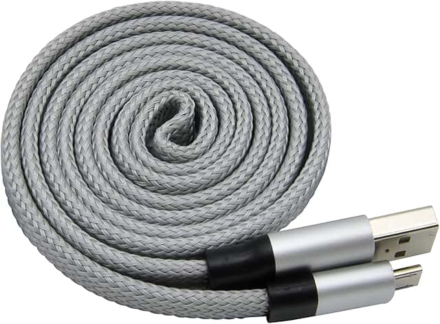 3 Foot Silver USB to Micro Retracting Cable