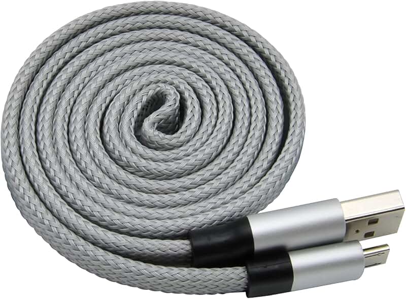3 Foot Silver USB to Micro Retracting Cable
