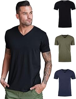 Men's V Neck T Shirts, Modern Fit, 2XL