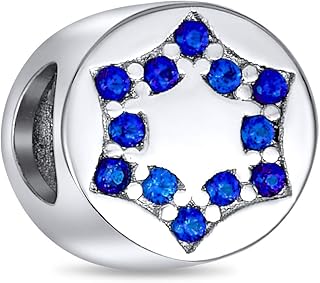 Blue Star of David Menorah Charm for Women and Teens