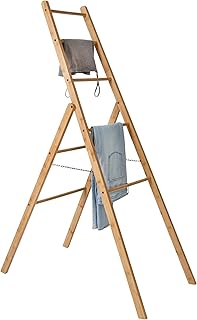 Bamboo Clothes Drying Ladder Rack