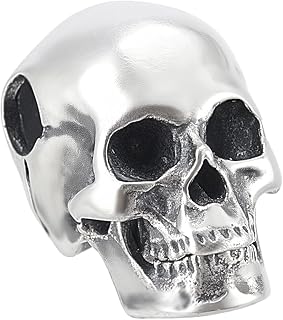 Sterling Silver Skull Spacer Bead for Jewelry Making