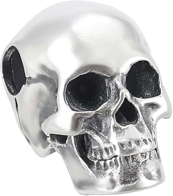 Sterling Silver Skull Spacer Bead for Jewelry Making