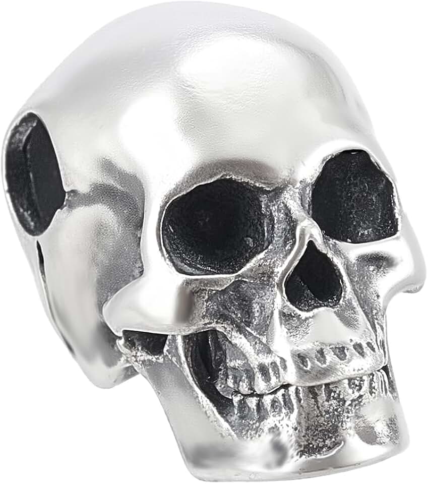 Sterling Silver Skull Spacer Bead for Jewelry Making