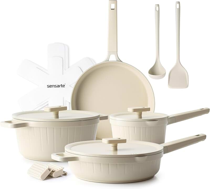 14-Piece Non-Toxic Ceramic Cookware Set