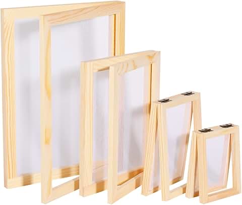 4 Sizes Wooden Paper Making Frame for DIY Crafts