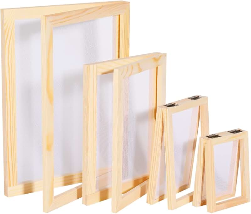 4 Sizes Wooden Paper Making Frame for DIY Crafts