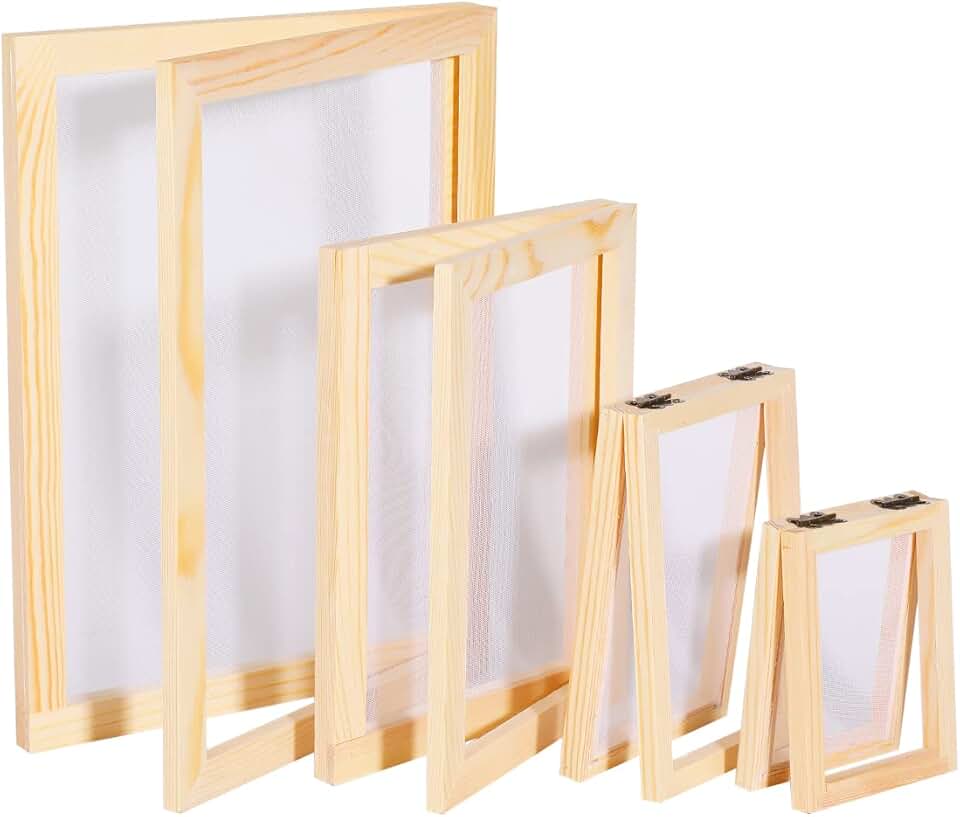 4 Sizes Wooden Paper Making Frame for DIY Crafts
