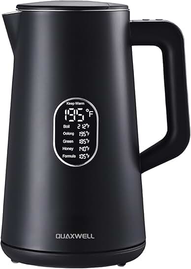 1.5L Stainless Steel Electric Kettle with Temperature Control