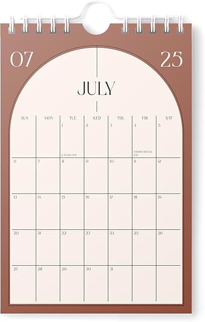Mini Wall Calendar 2025-2026, Vertical 6x9 inch