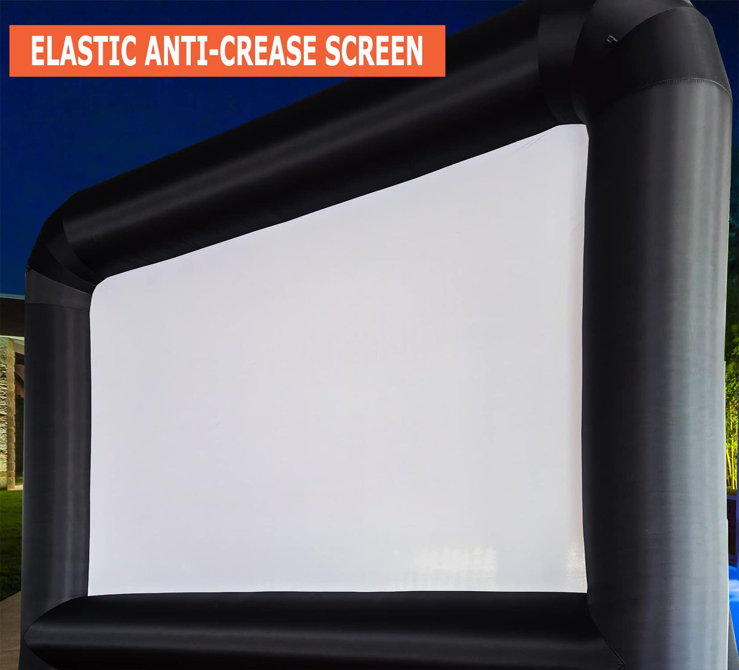 14 FT Inflatable Projector Movie Screen for Outside Indoor 104" Front/Rear Projection Screen, Blow Up Screen with Quiet Fan, for Backyard Outdoor Movie Night,TV Football Games Screening,PartySlideshow