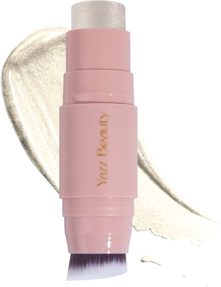 Highlighter Stick with Brush for Bright, Glowy Finish