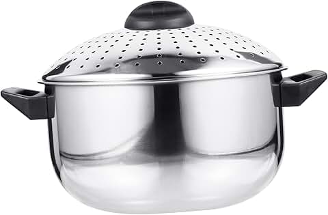 Stainless Steel Noodle Cooking Pot with Strainer Lid