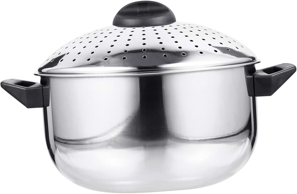 Stainless Steel Noodle Cooking Pot with Strainer Lid