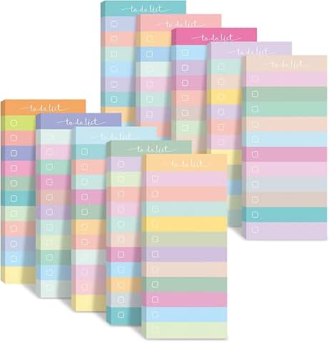 10 Pack of 500 Sheets Daily To-Do List Notepads
