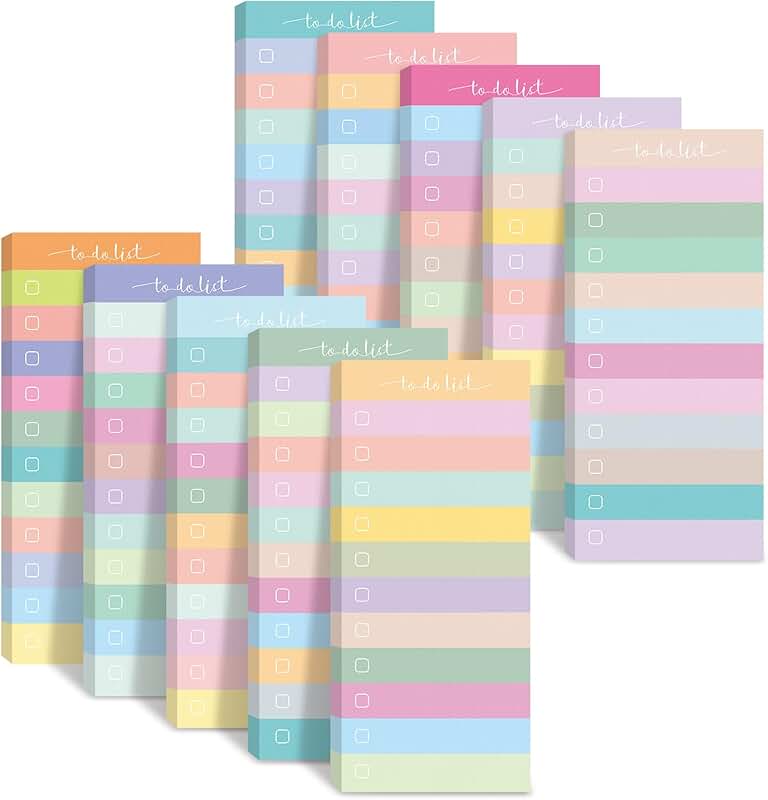 10 Pack of 500 Sheets Daily To-Do List Notepads