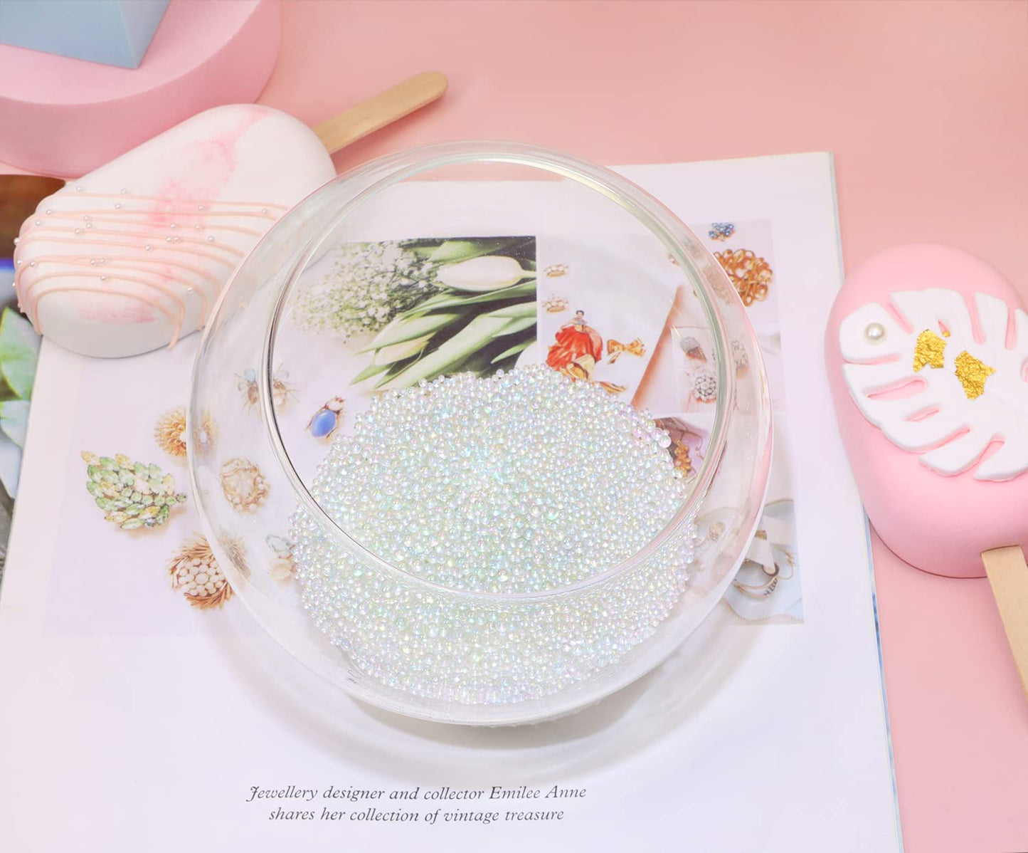 Clear Mini Bubble Beads for Resin Jewelry and Crafts