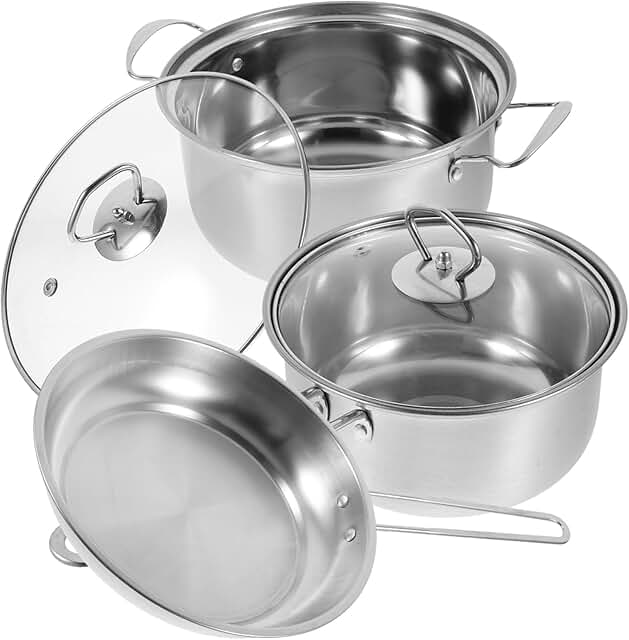 Multi-Functional Stainless Steel Cookware Set for Safe Cooking