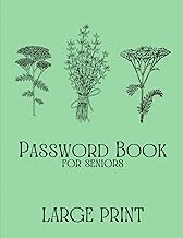 Large Print Floral Password Log Book for Seniors