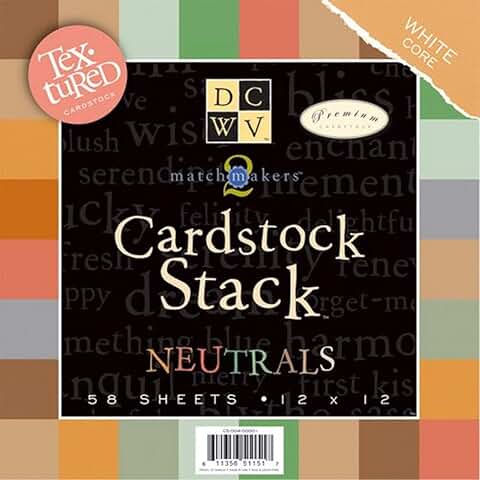 Neutrals Cardstock Stack, 58 Sheets, 12x12 Inches