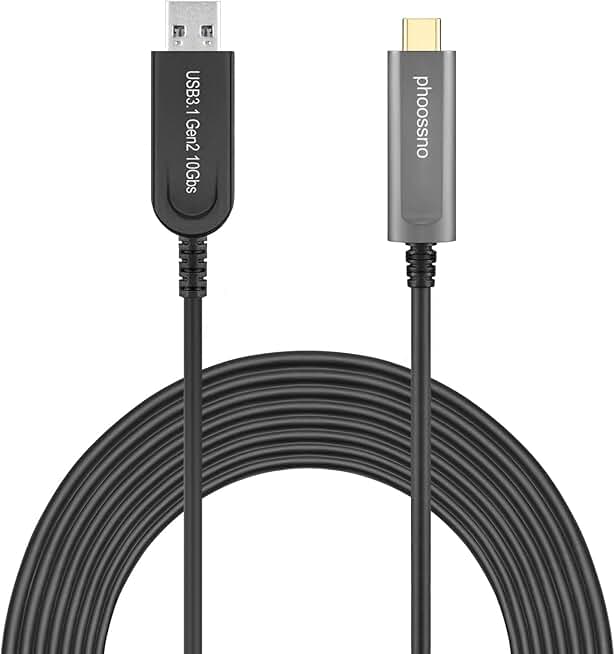 10M USB A to C Fiber Optical Extension Cable