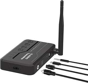 Bluetooth transmitter for TV with multiple audio inputs