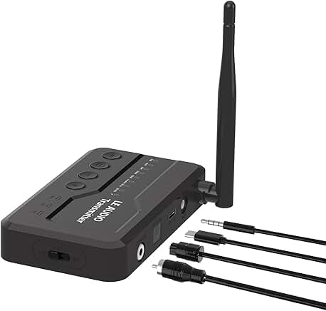 Bluetooth transmitter for TV with multiple audio inputs