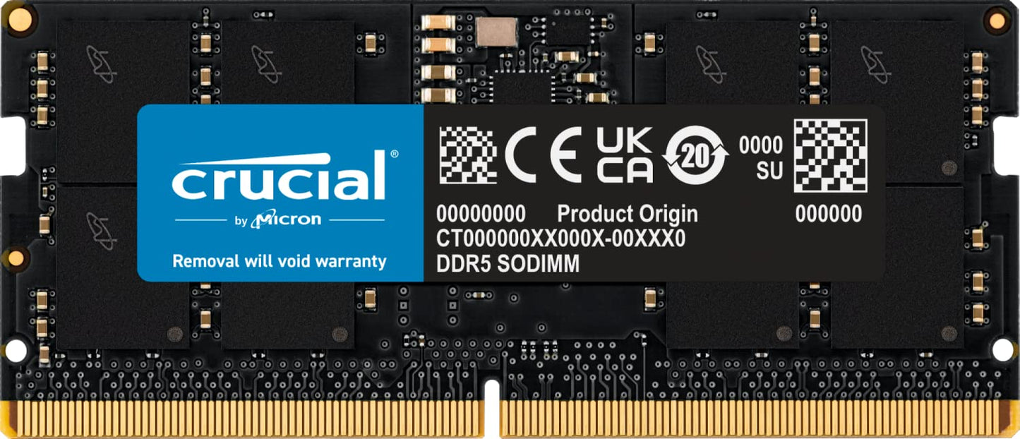 RAM 16GB DDR5 4800MHz CL40 Laptop Memory CT16G48C40S5