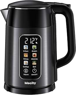 Electric Kettle 1.7L with Touch Screen and Temperature Control