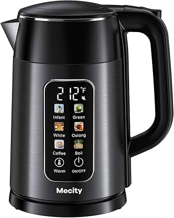 Electric Kettle 1.7L with Touch Screen and Temperature Control