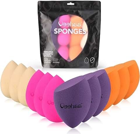 Set of 12 Latex-Free Egg-Shaped Makeup Sponges